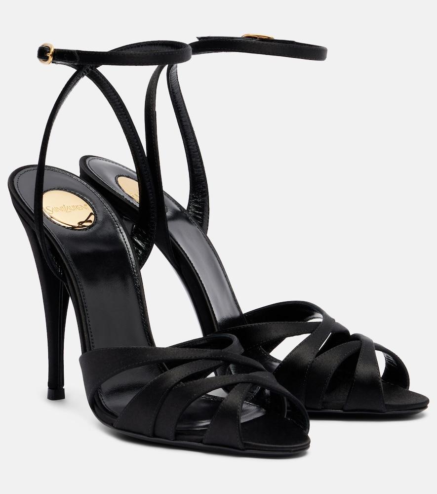 saint laurent satin sandals