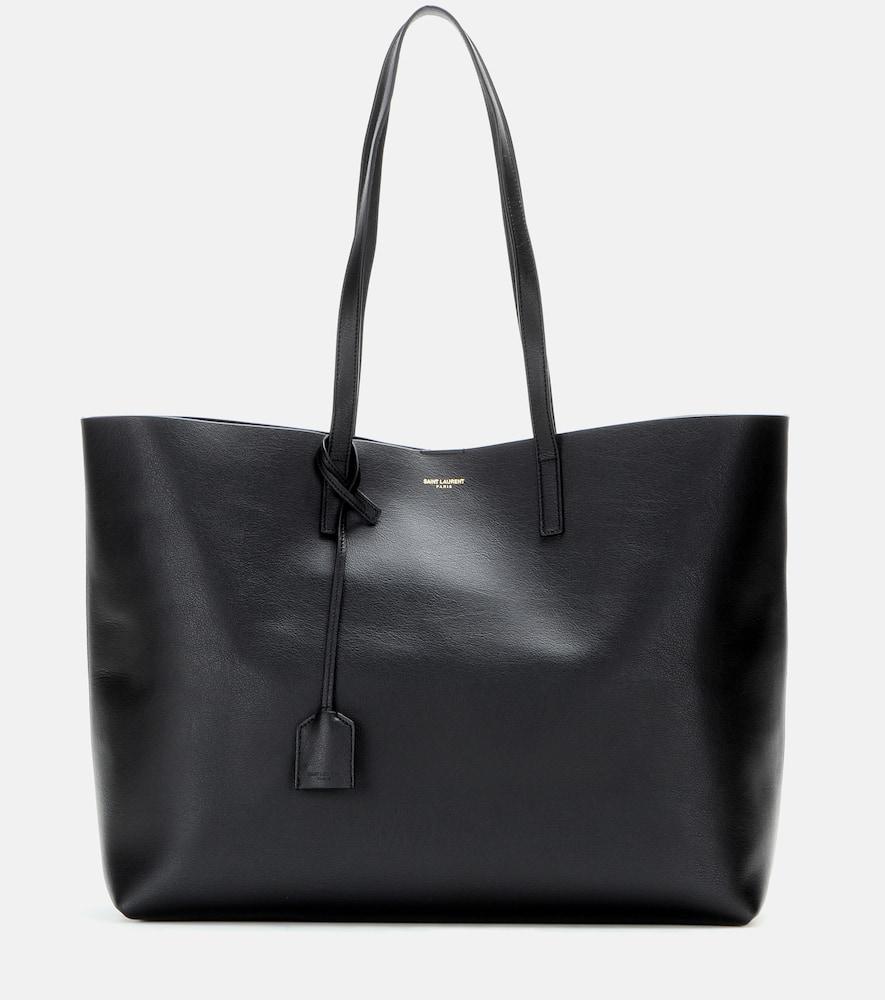 saint laurent shopping e/w leather tote bag
