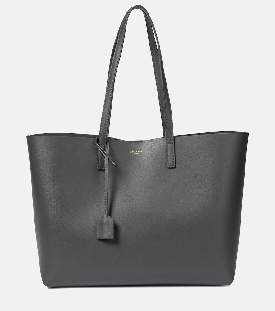 saint laurent shopping e/w leather tote