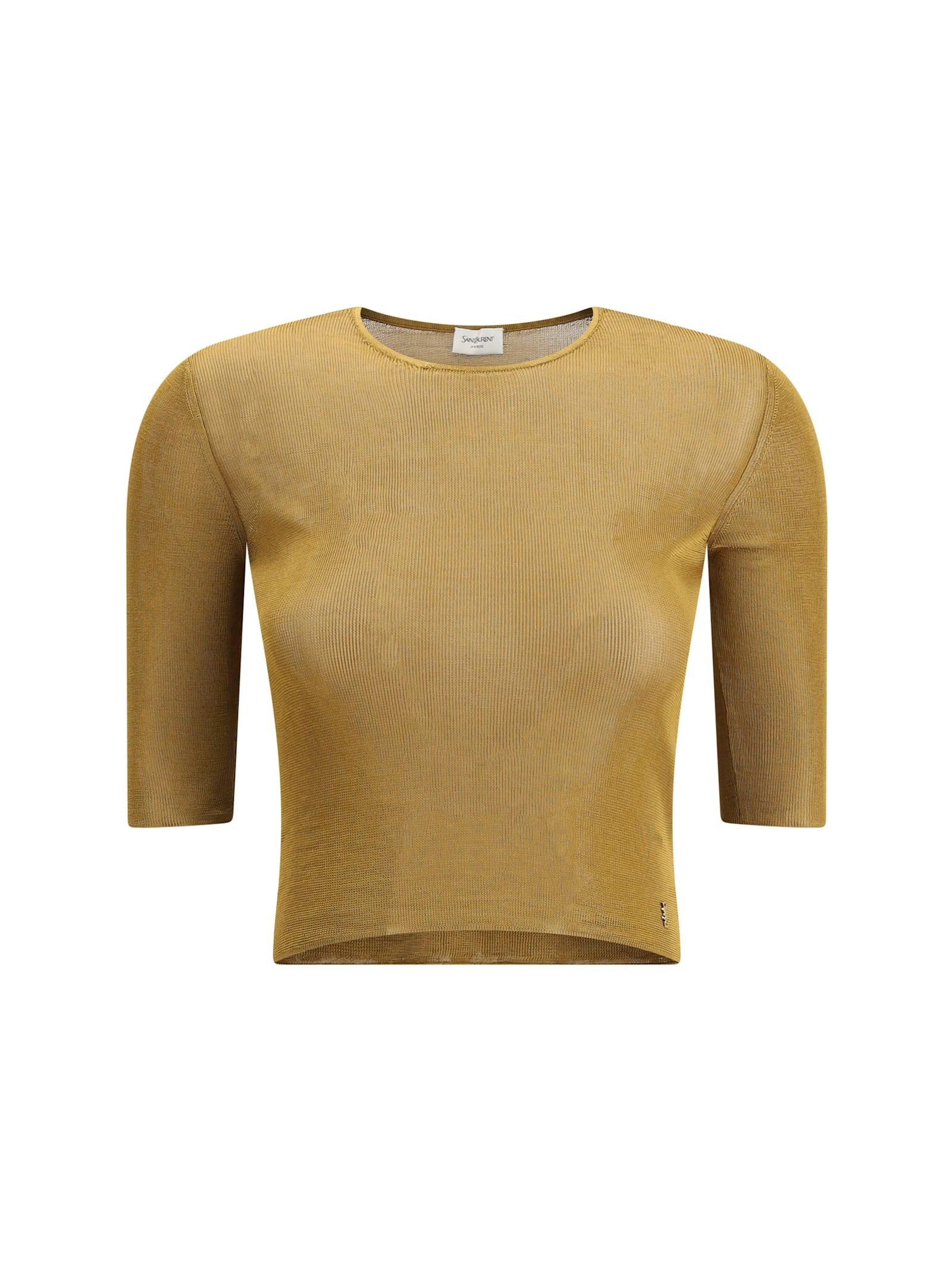 saint laurent short-sleeved top