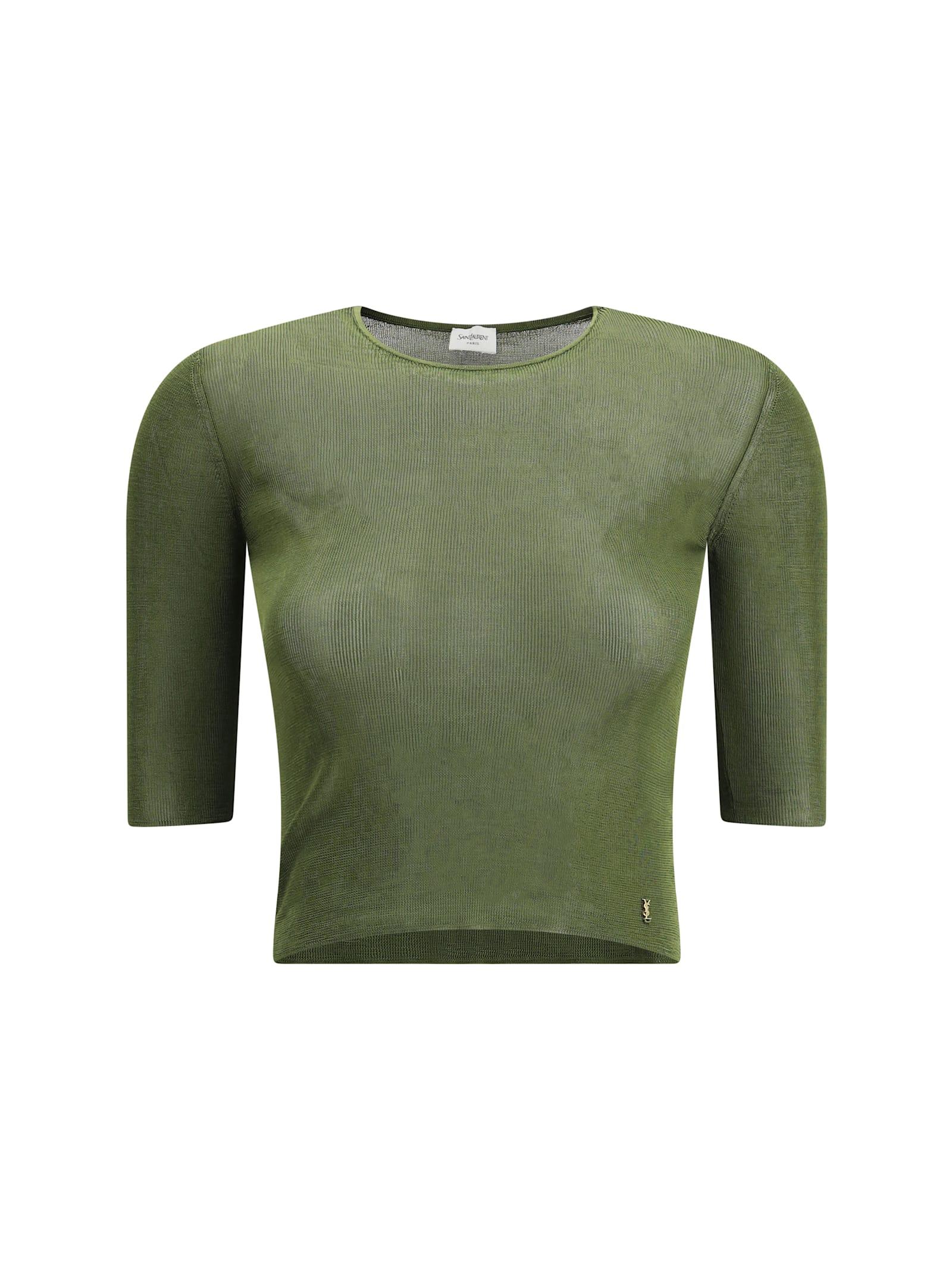 saint laurent short-sleeved top