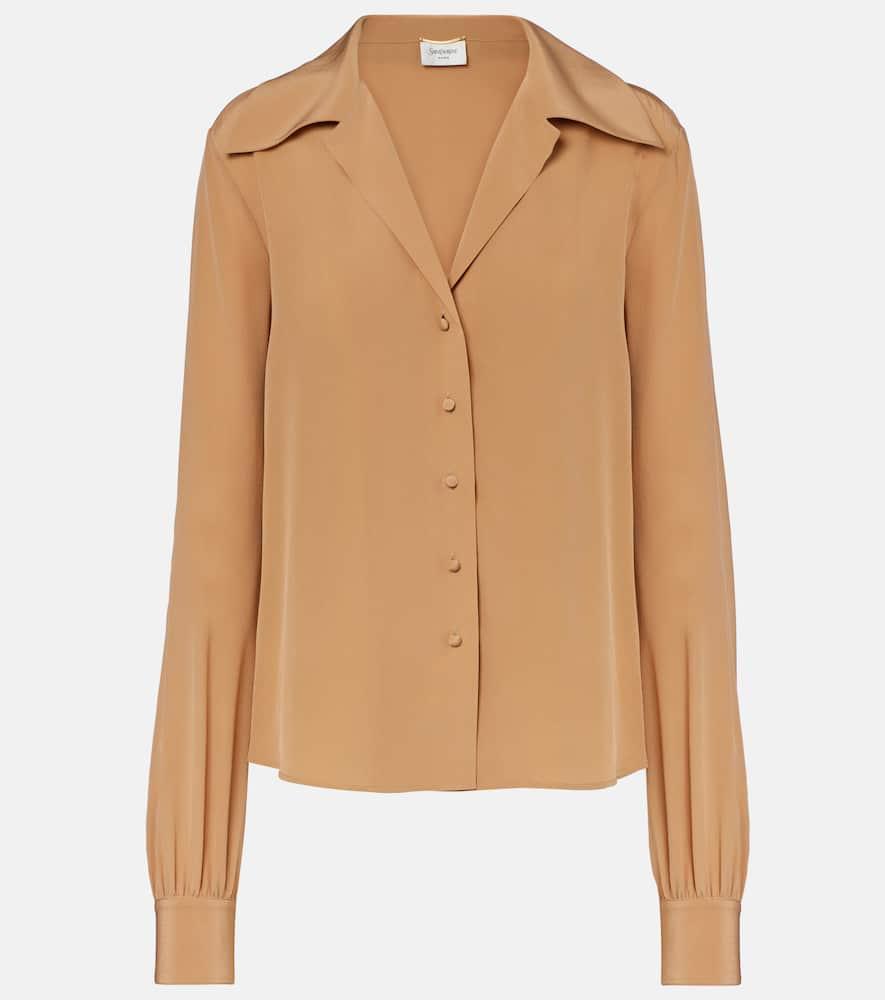 saint laurent silk crêpe de chine blouse