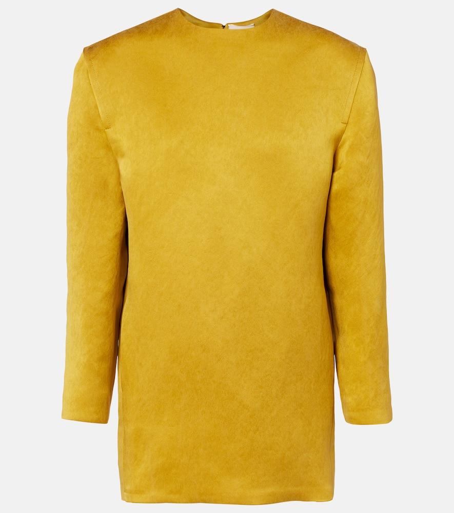 saint laurent silk satin minidress