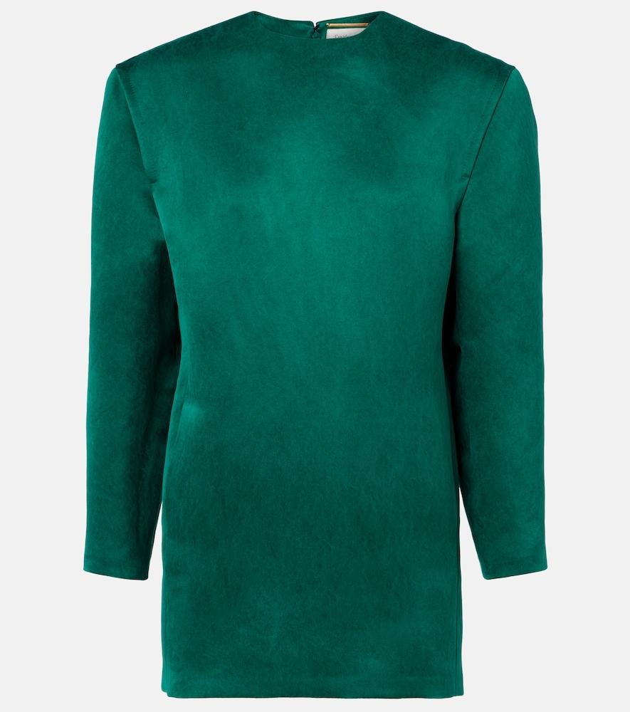 saint laurent silk satin minidress