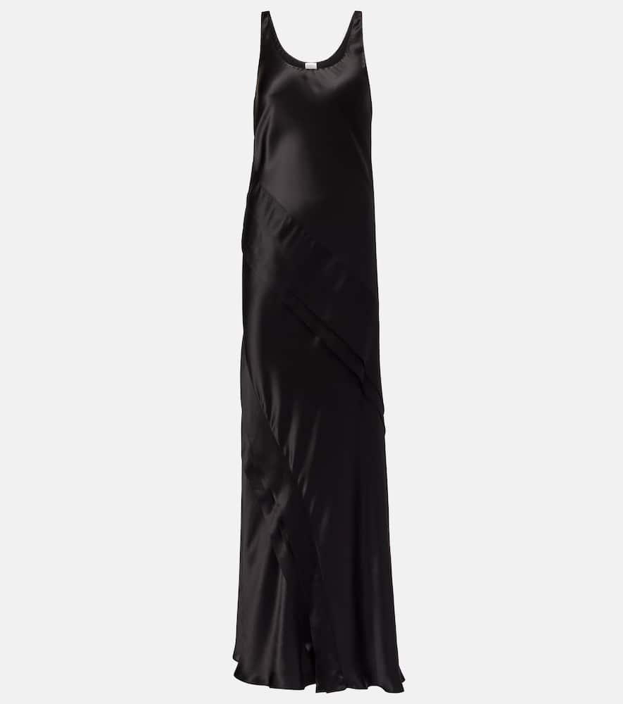 saint laurent silk satin slip dress