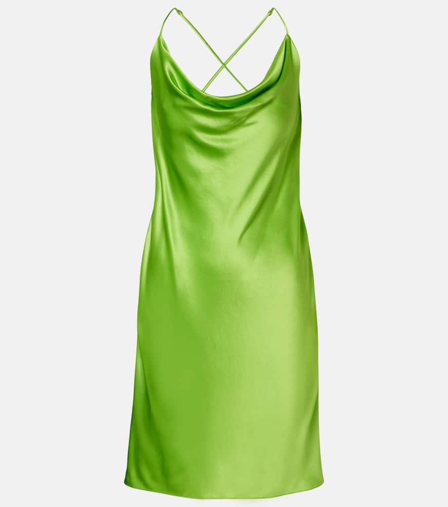 saint laurent silk satin slip dress