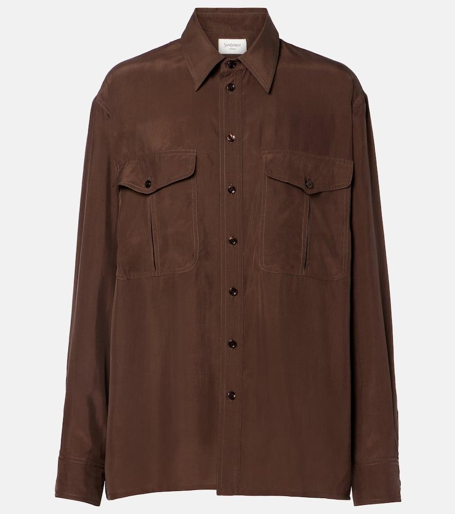 saint laurent silk shirt