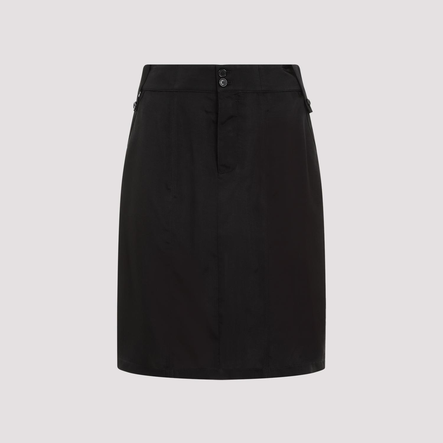 saint laurent skirt black cupro - women