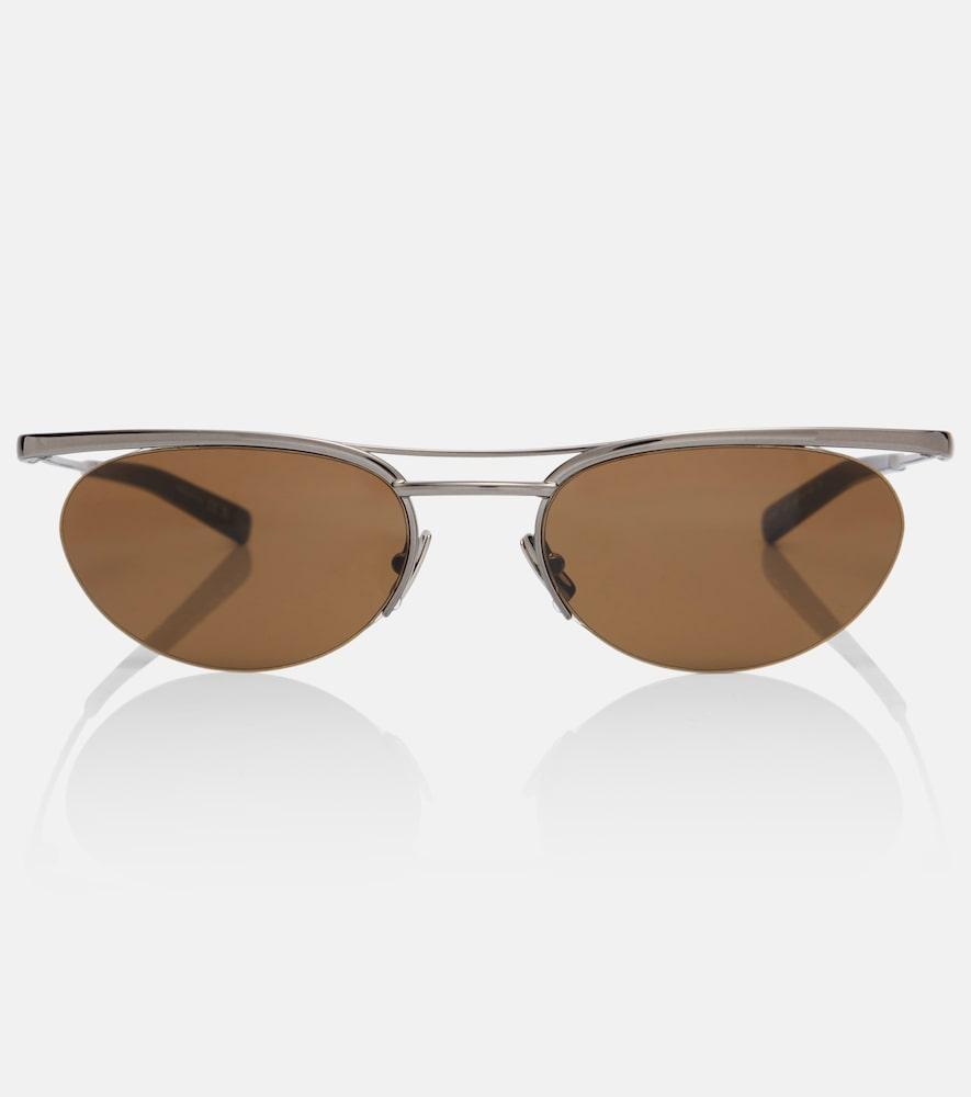 saint laurent sl logo oval sunglasses