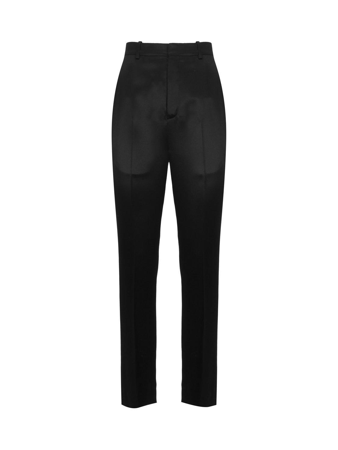 saint laurent slim fit mid-rise trousers