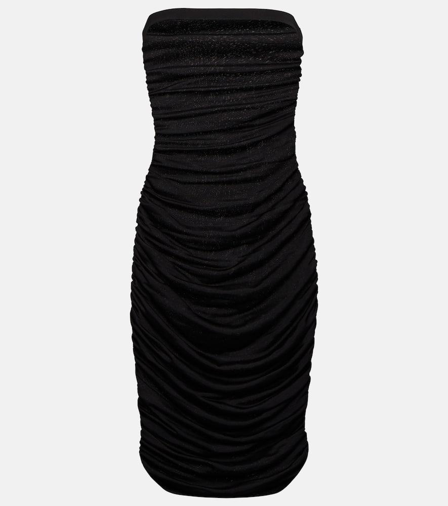 saint laurent strapless minidress