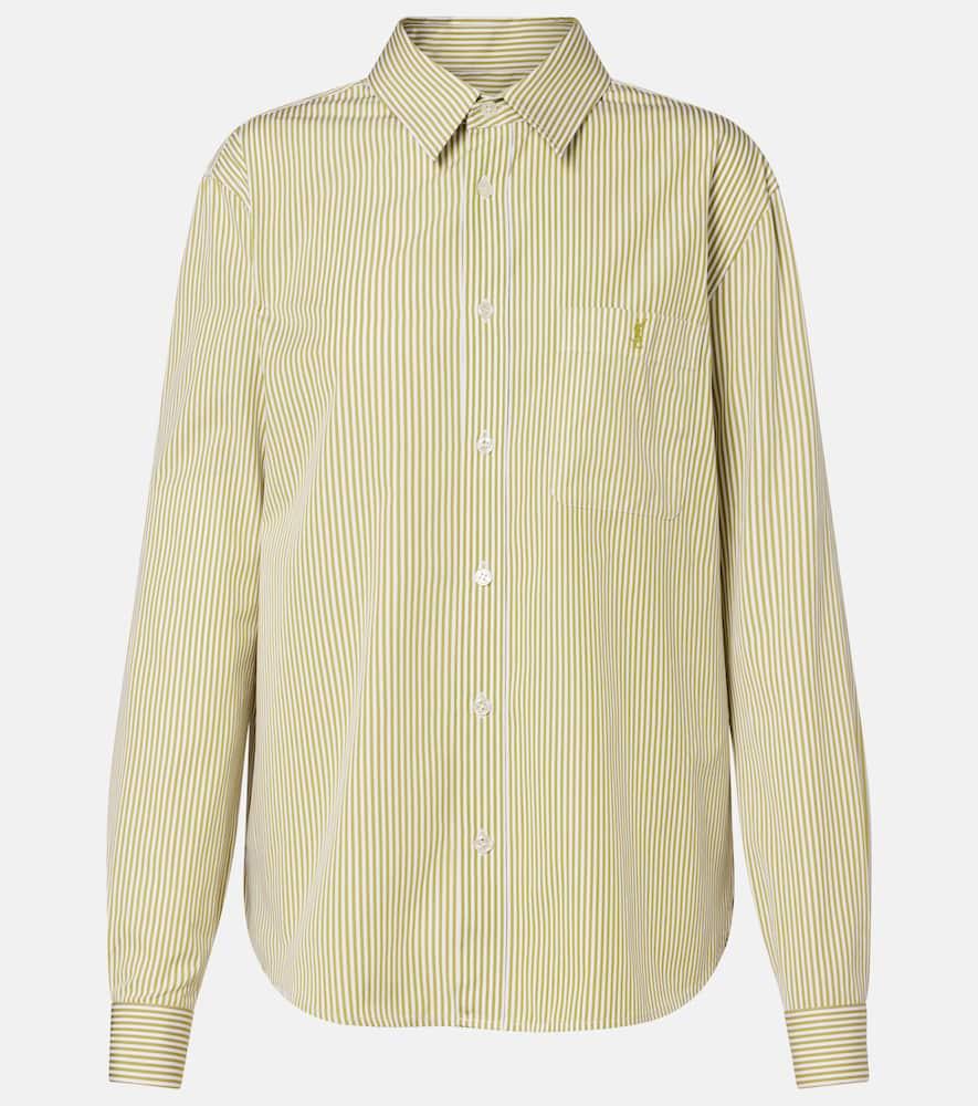 saint laurent striped cotton shirt