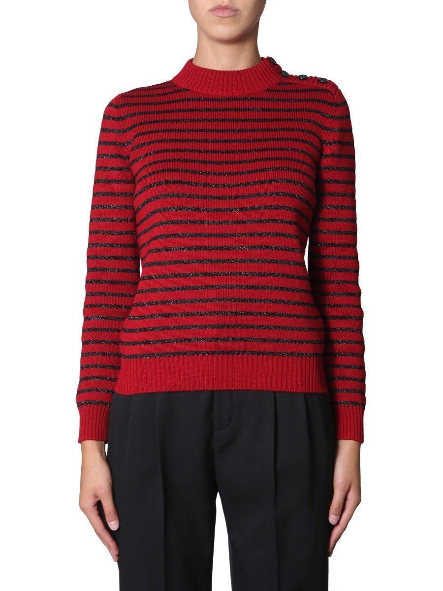 saint laurent striped knit sweater