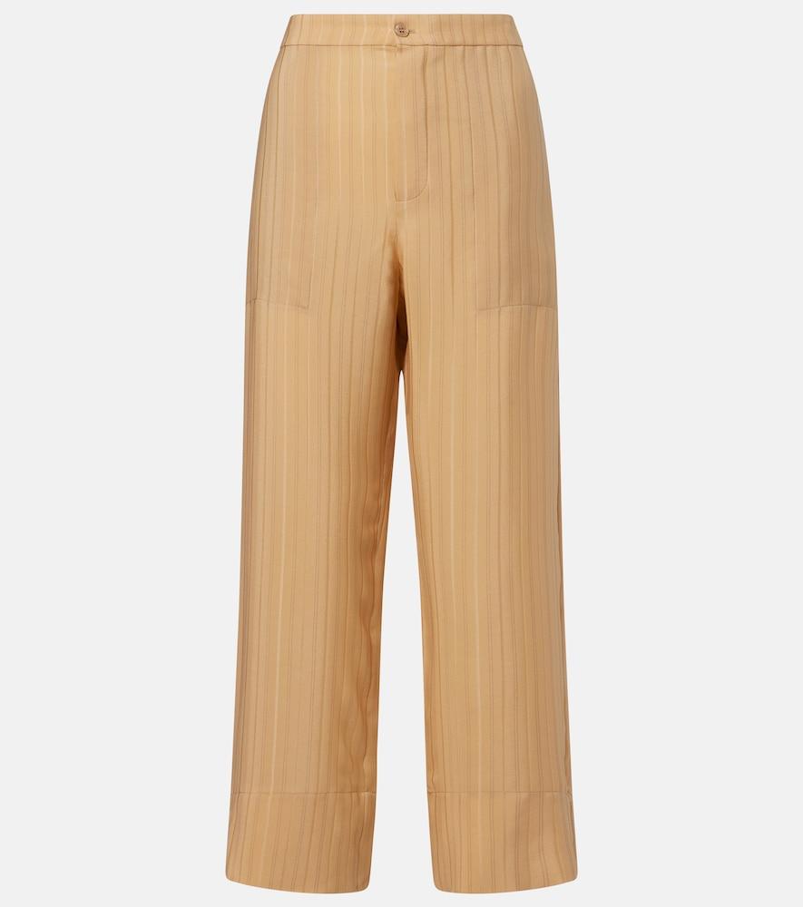 saint laurent striped silk pajama pants
