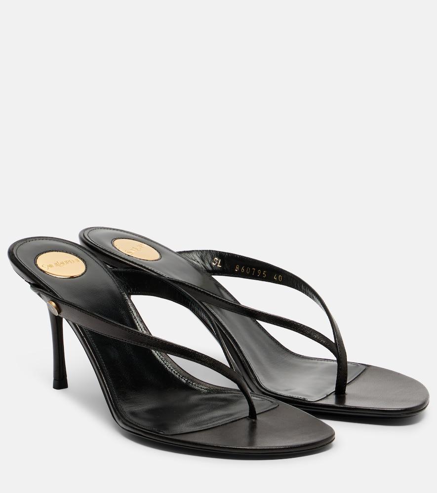 saint laurent sue leather thong sandals