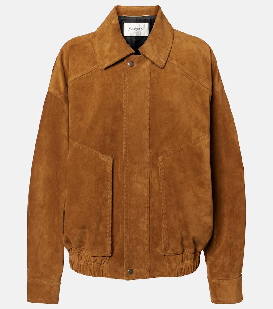 saint laurent suede bomber jacket