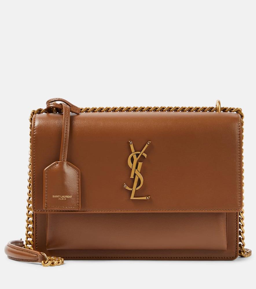 saint laurent sunset medium leather shoulder bag