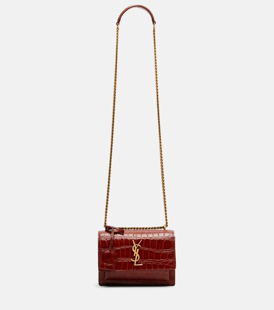 saint laurent sunset small leather crossbody bag