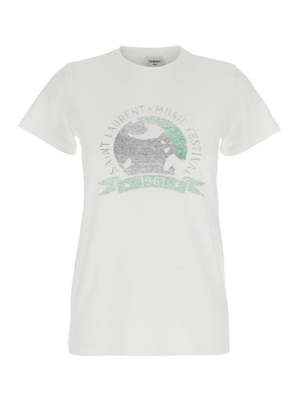 saint laurent t-shirt with graphic print