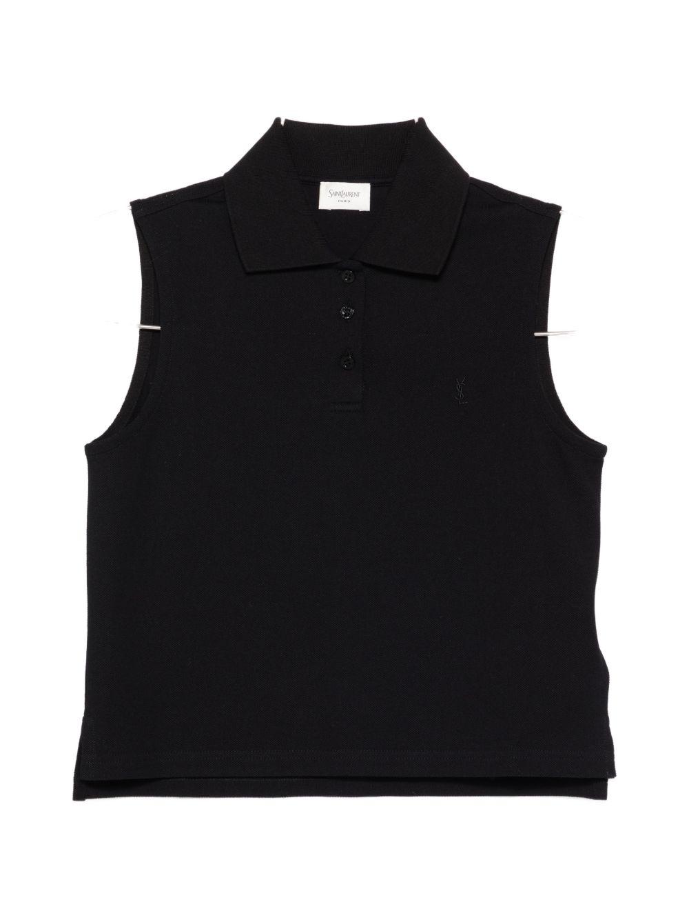 saint laurent top black cotton - women