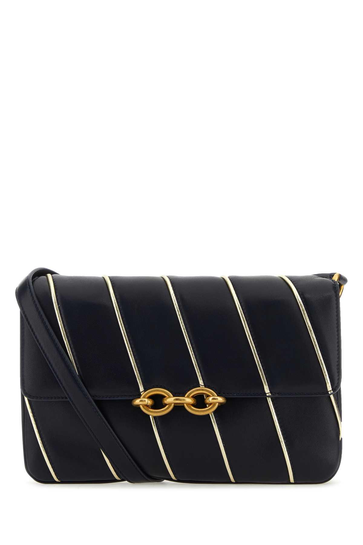 saint laurent two-tone leather le maillon shoulder bag