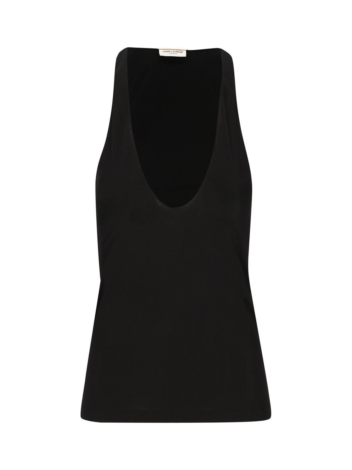 saint laurent u-neck tank top