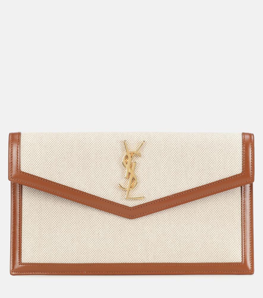 saint laurent uptown canvas clutch
