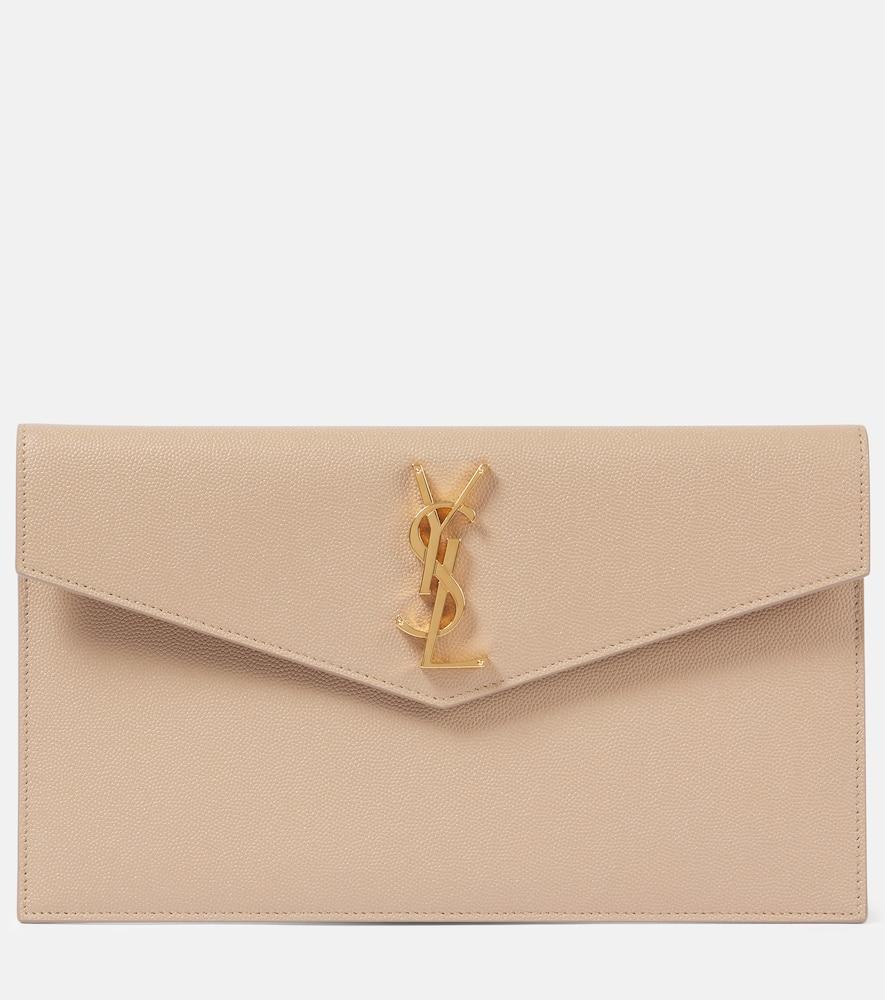 saint laurent uptown leather clutch