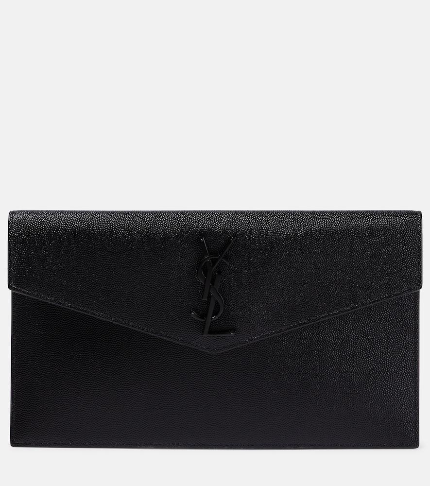 saint laurent uptown leather clutch