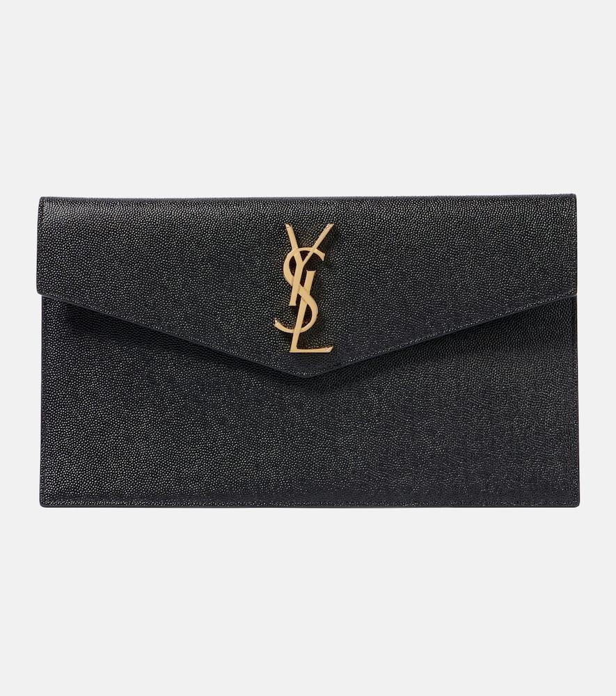 saint laurent uptown leather clutch