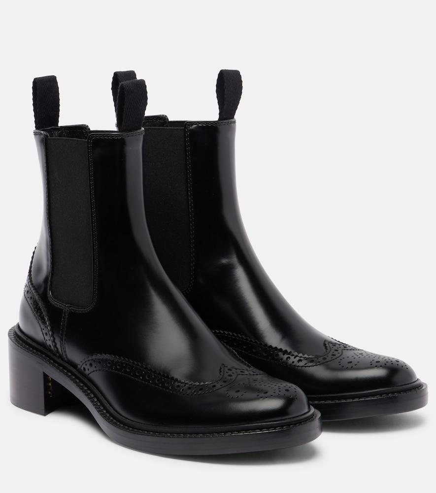 saint laurent vincent 50 leather ankle boots