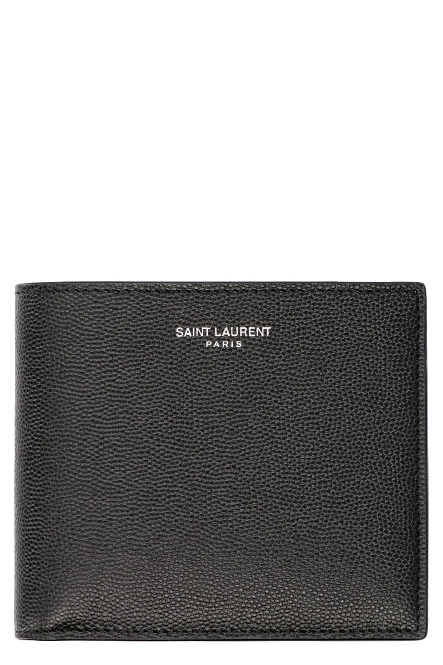 saint laurent wallet in leather with coin purse