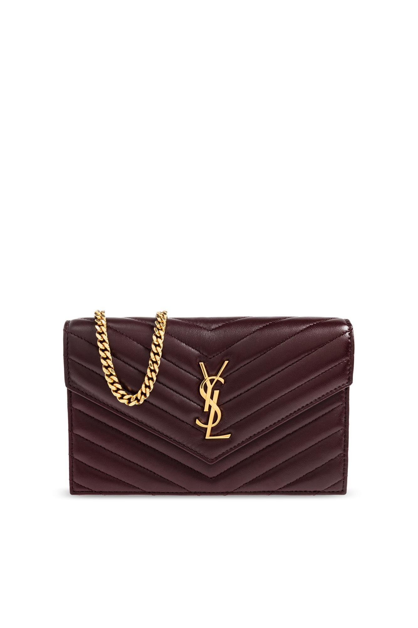 saint laurent wallet on a chain