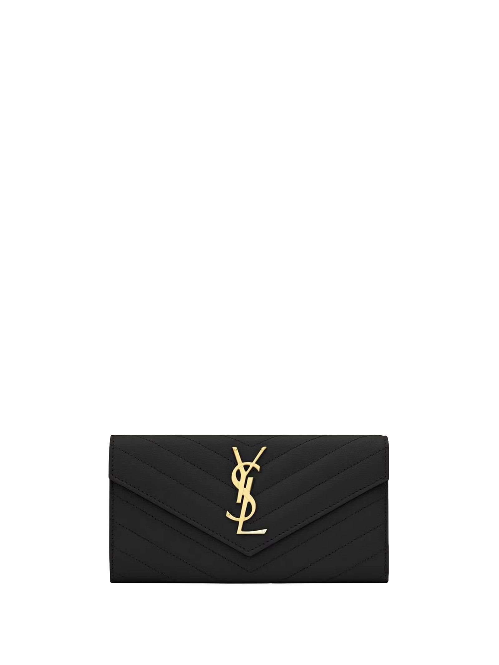 saint laurent wallets black