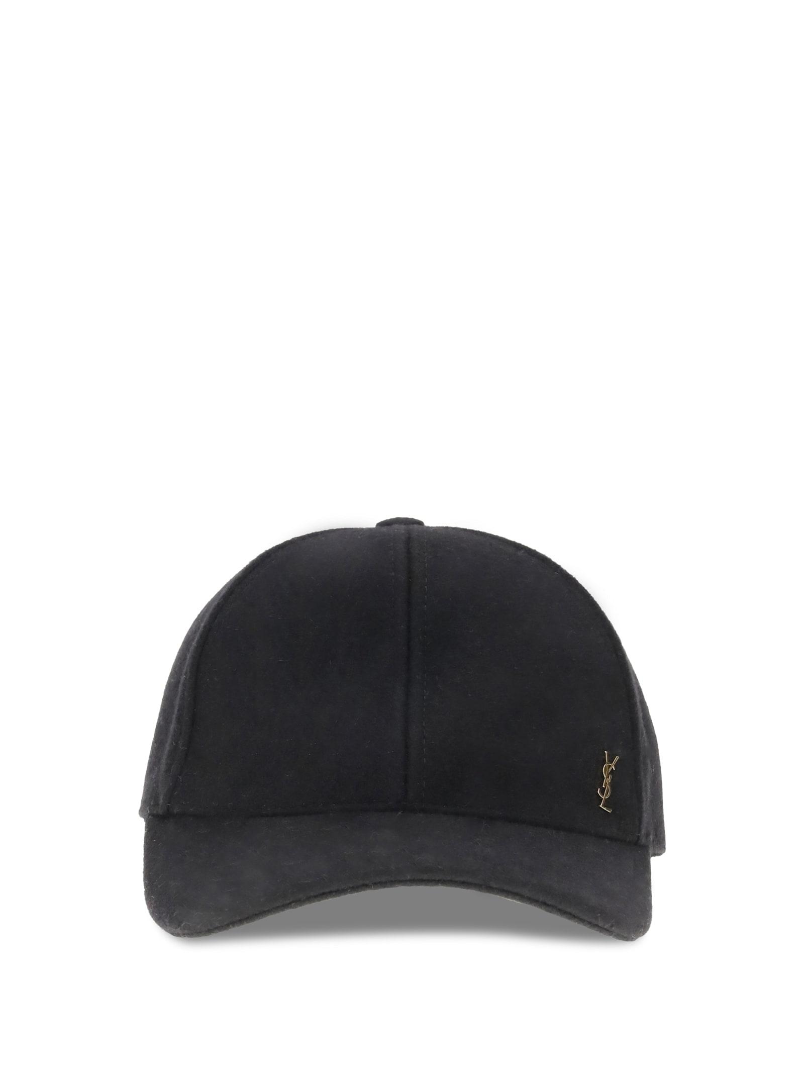 saint laurent wool baseball cap