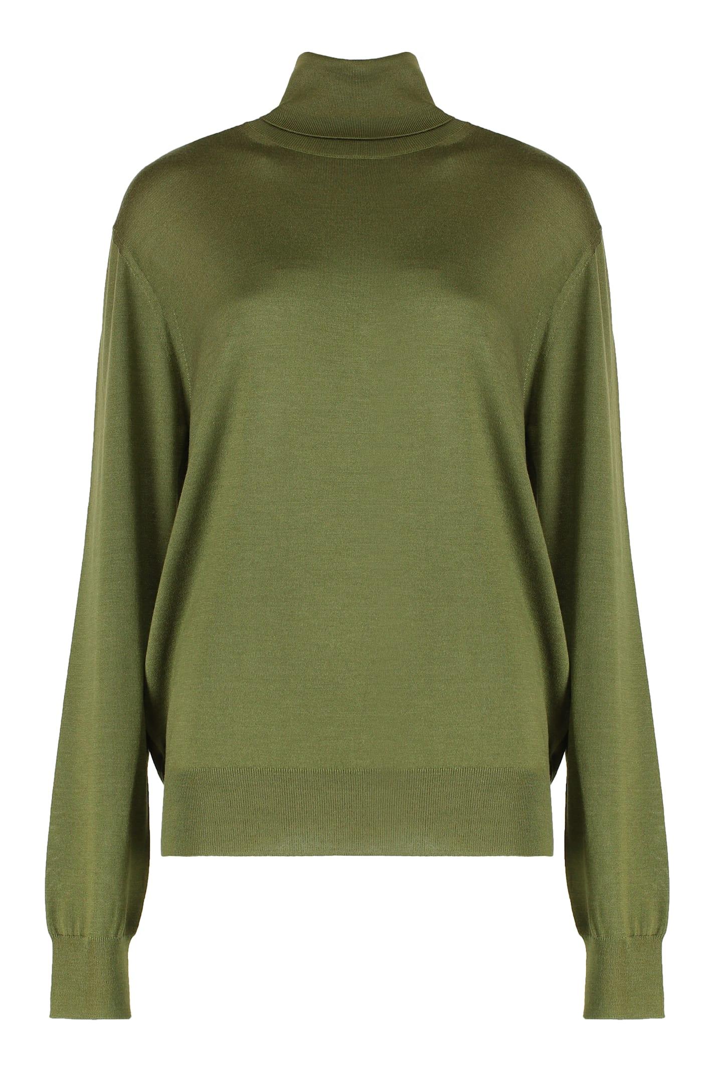 saint laurent wool blend turtleneck sweater