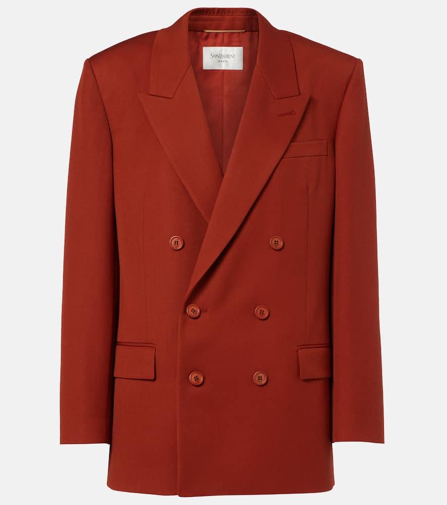 saint laurent wool gabardine blazer