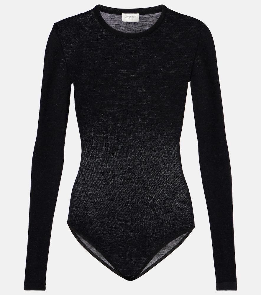 saint laurent wool jersey bodysuit