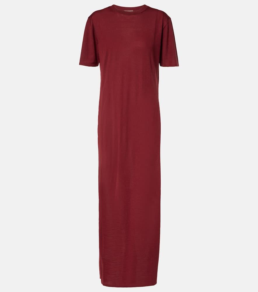 saint laurent wool maxi dress