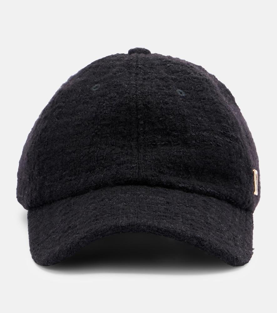 saint laurent wool tweed baseball cap