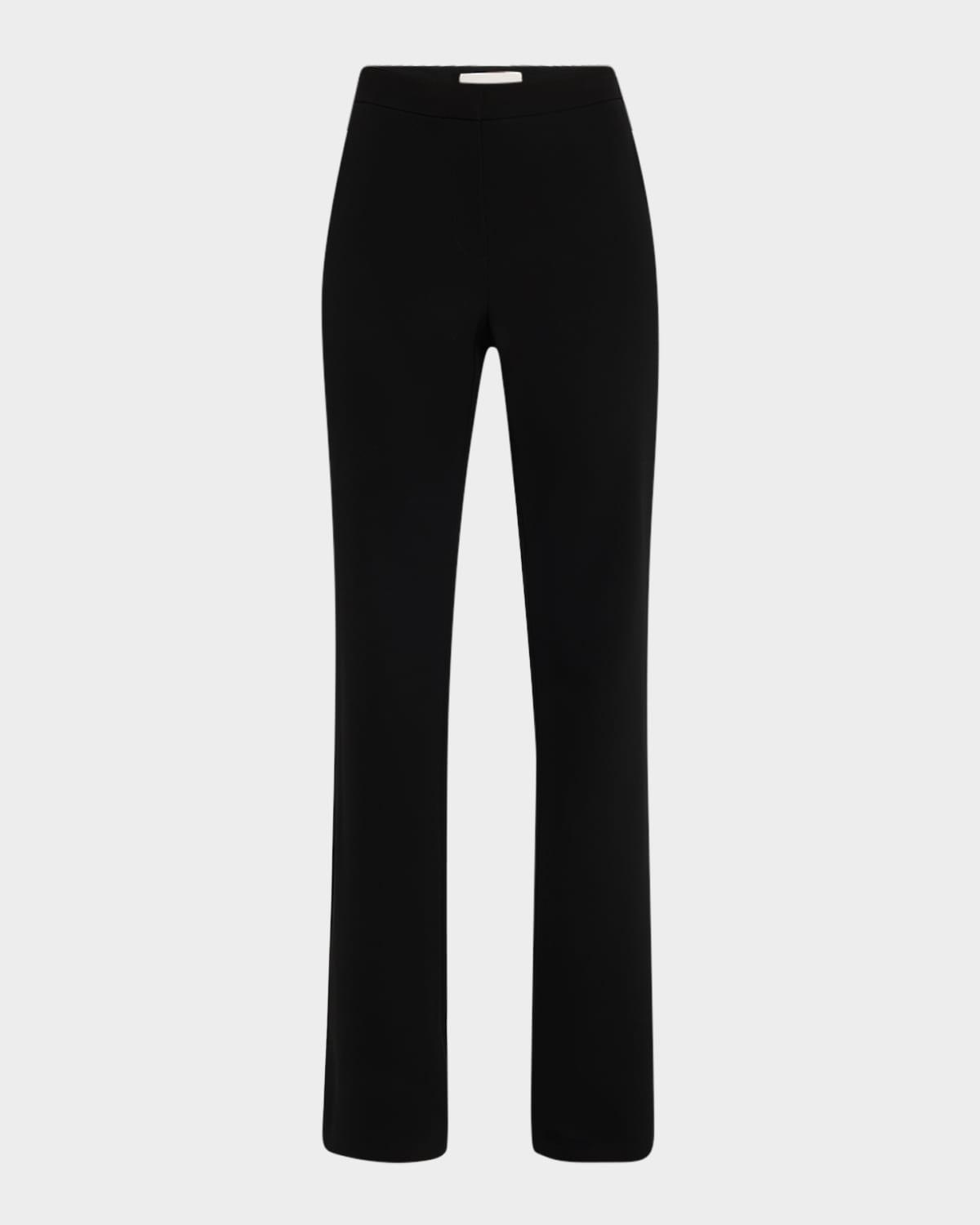 saint marks flared contrast-trim pants