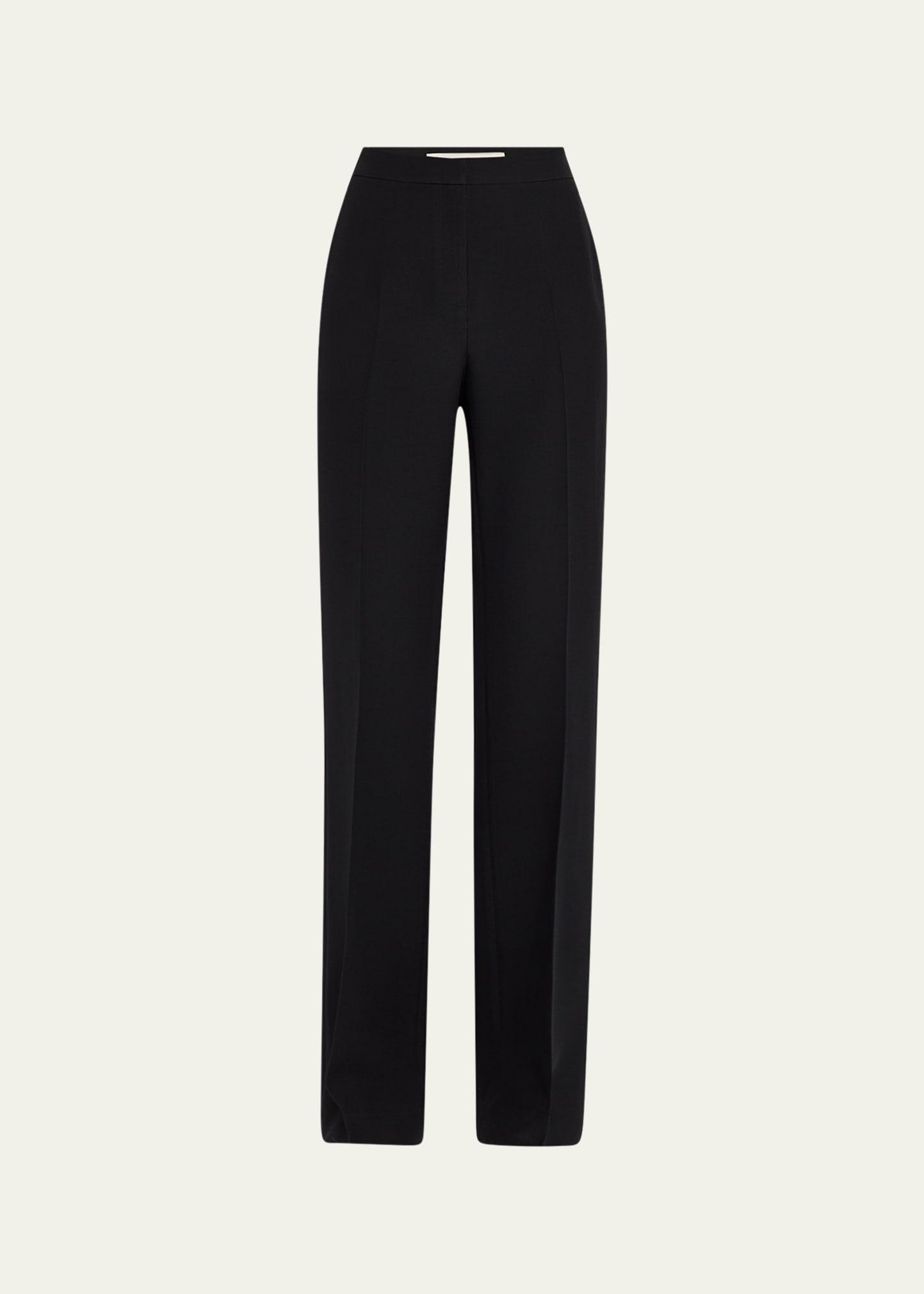 saint marks straight wool-silk pants