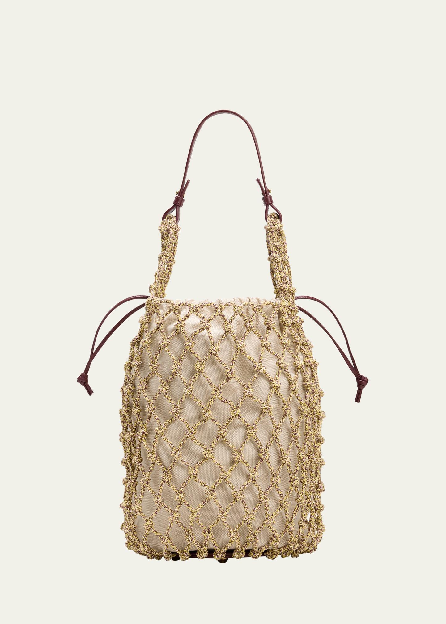 salina macrame top handle bag