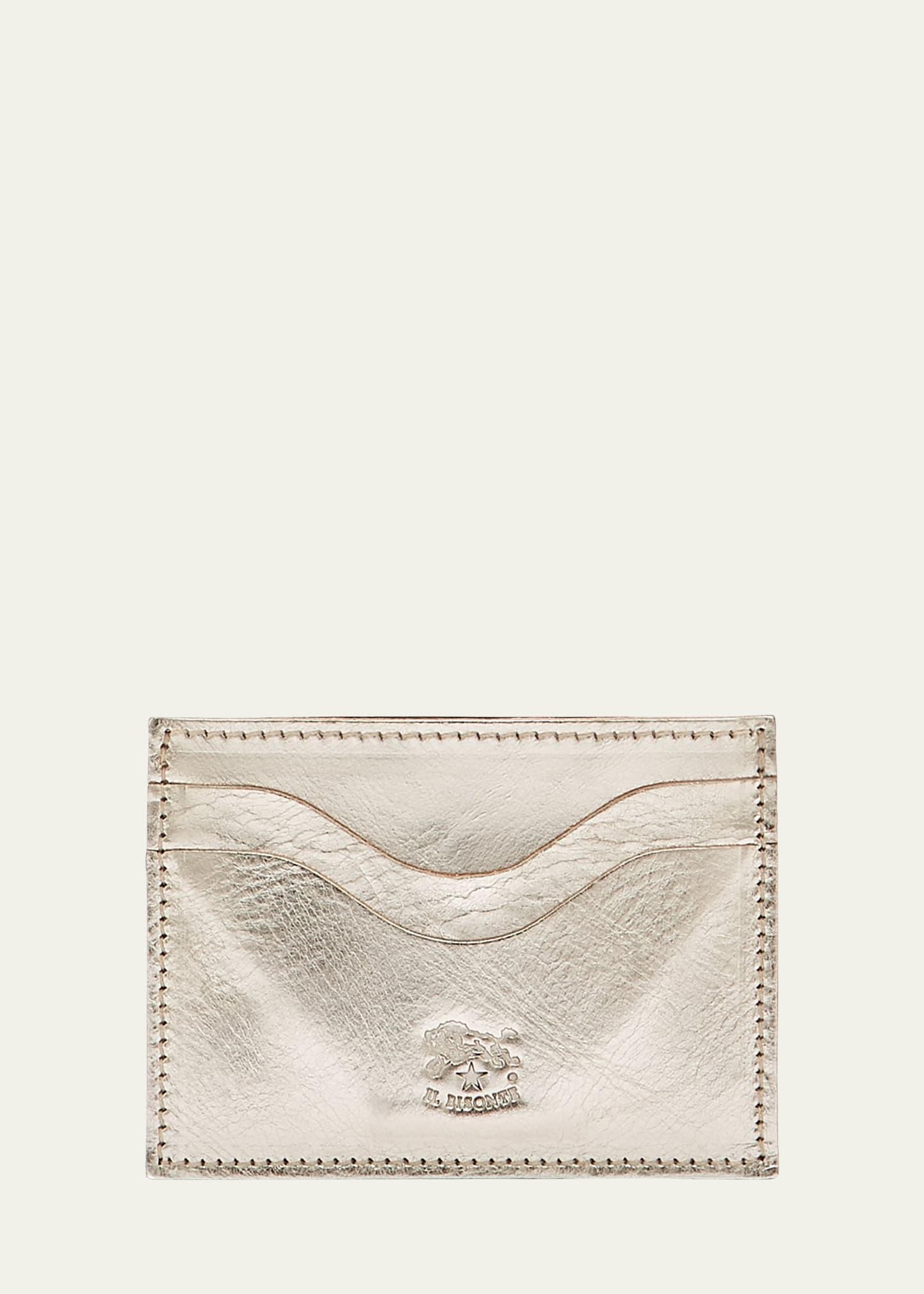 salina metallic leather card case