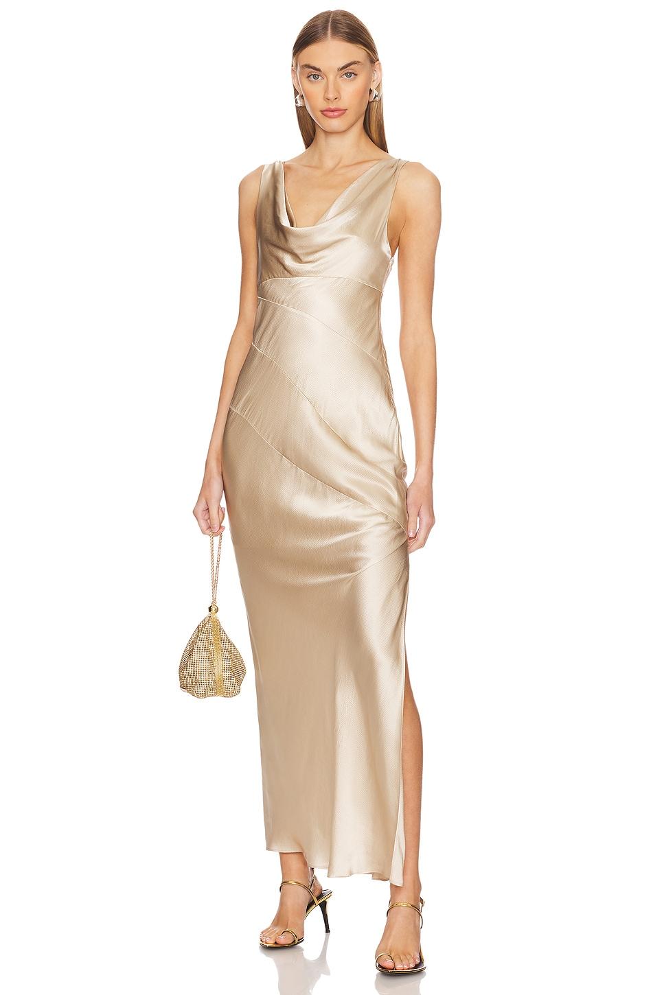 sally cowl neck maxi dress