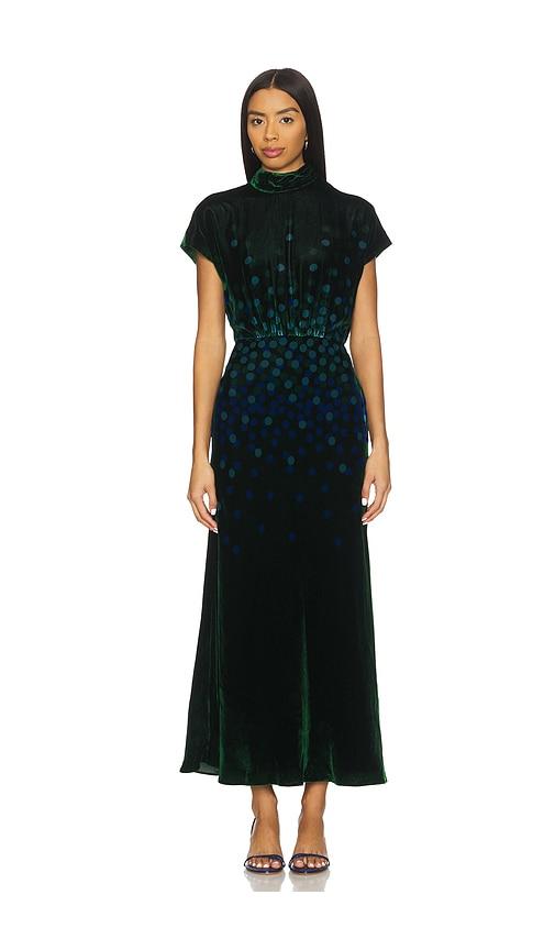 saloni fabienne-b dress in green.