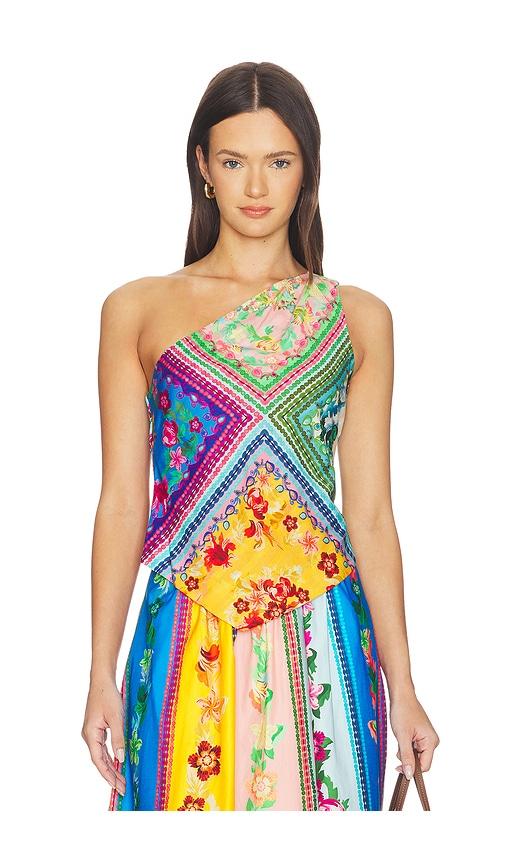 saloni madeline top in blue.