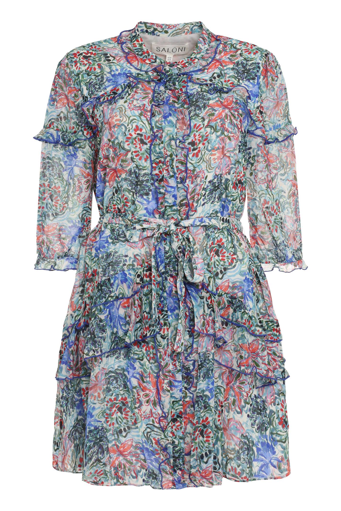 saloni tilly printed shirtdress