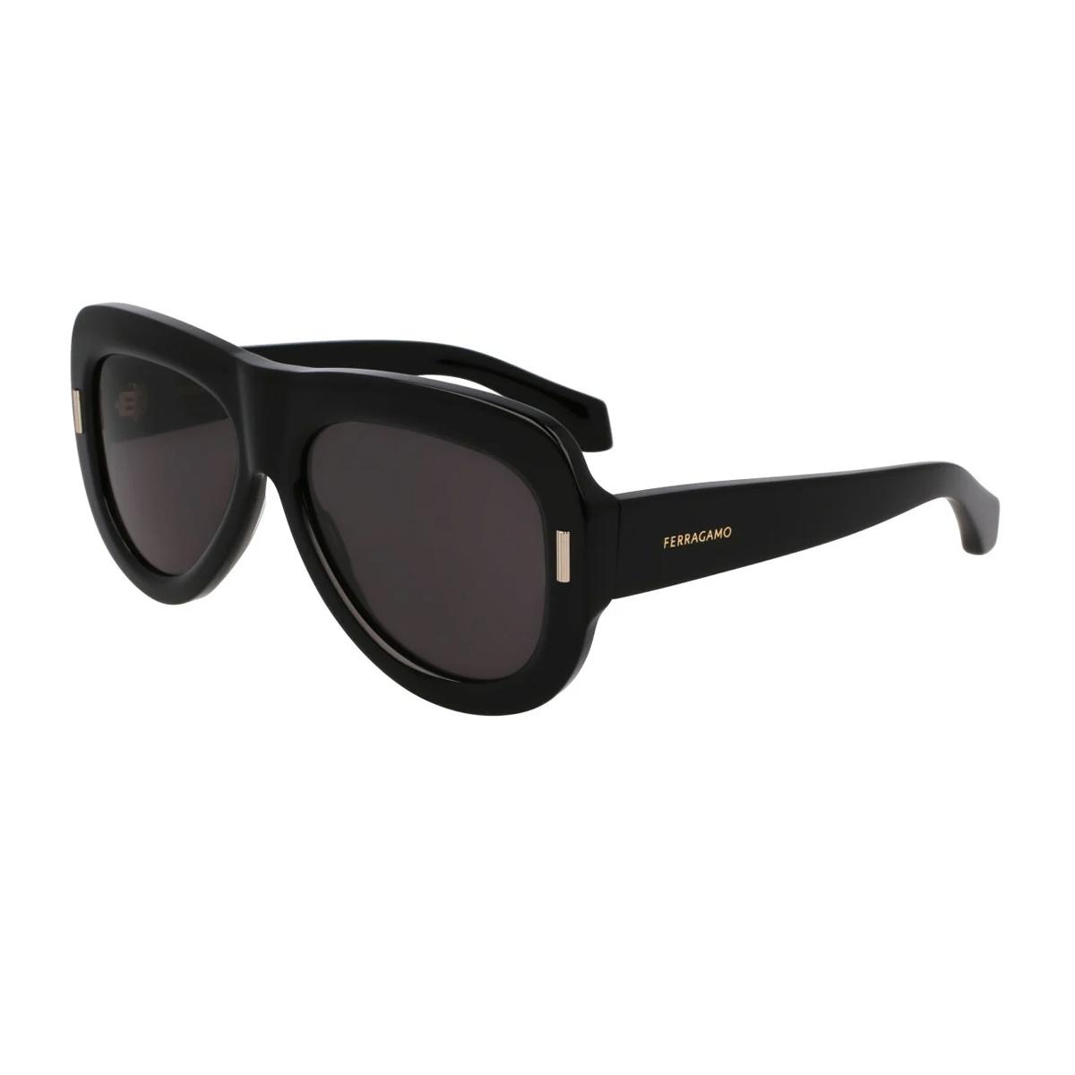 salvatore ferragamo sf2029se 001 nero recycled acetate occhiali da sole - women