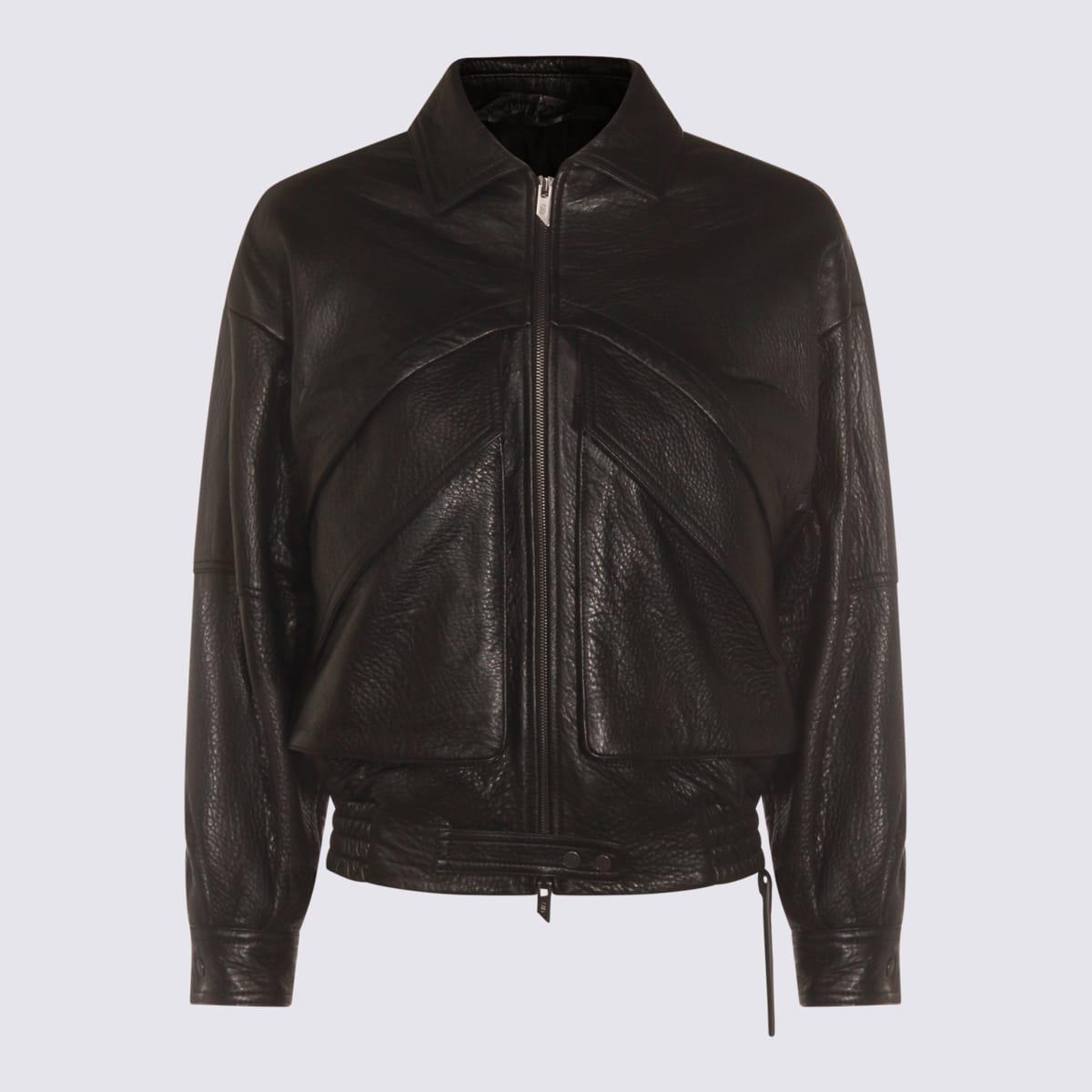 salvatore santoro black leather jacket